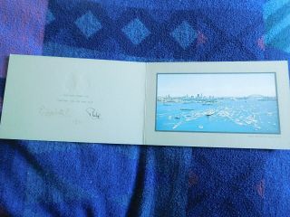 Queen Elizabeth Ii And Prince Philip Rare 1970 Christmas Card