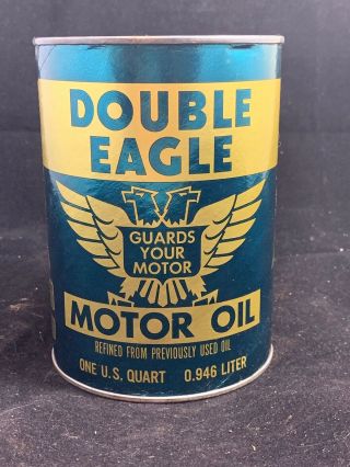 Double Eagle “guards Your Motor” Oklahoma City,  Oklahoma One Quart Motor Oil Can