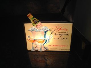 Vintage Golden Champale Malt Liquor 1979 Lighted Bar Sign