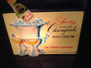 Vintage Golden Champale Malt Liquor 1979 Lighted Bar Sign 4