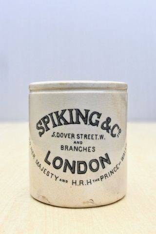 VINTAGE 1920s 1lb SPIKING & Co LONDON HER MAJESTY&HRH PRNCE WALES MARMALADE POT 2