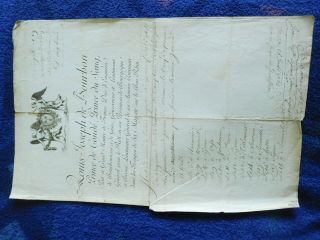 Louis Joseph De Boubon - Good Document Signed 1762