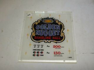Slot Machine Plastic (golden Nugget)