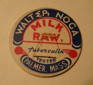 Walter Noga Dairy,  Farm Palmer,  Mass.  Ma.  1 5/8s Milk Bottle Cap