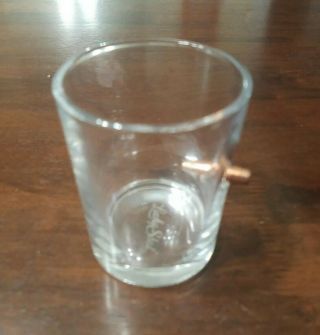 Lucky Shot.  308 Real Bullet 10oz Rocks Glass Whiskey Liquor Bourbon
