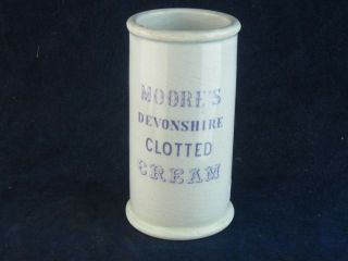 34878 Old Antique Dairy Farm Cream Jug Pot Printed Cylinder Moore 