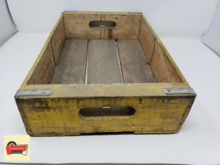 Vintage 1966 Delta COCA - COLA COKE Wood Yellow Case / Crate / Box 2