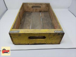 Vintage 1966 Delta COCA - COLA COKE Wood Yellow Case / Crate / Box 3