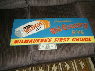 1940 ' s Early 1950 ' s Milwaukee Bread Advertising HEAVY ENAMEL OR PORCELAIN SIGN 3