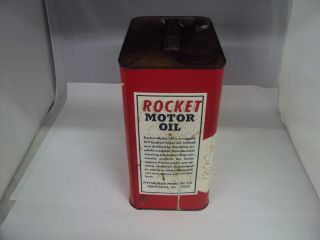 VINTAGE ADVERTISING TWO GALLON ROCKET SERVICE STATION OIL CAN 500 - Q 2