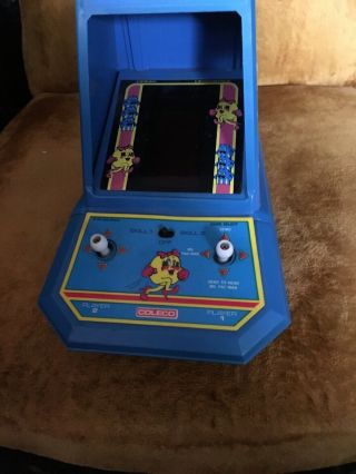 Rare Retro Ms.  Pac - Man Tabletop Mini Arcade Game Coleco 1981