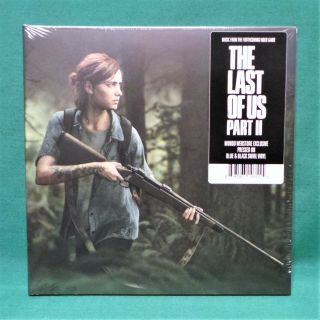 The Last Of Us Part Ii 2 Music Soundtrack 7 " Vinyl Lp Mondo Blue & Black Swirl