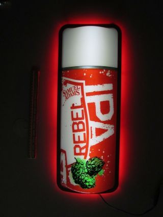 Rebel Ipa Samuel Sam Adams Spray Can Opti Led Neo Neon Beer Sign Light Not Tap