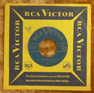 Roy Rogers Blue Shadows On The Trial/pecos Bill 7 " Green Vinyl 45rpm Rca 48 - 0035