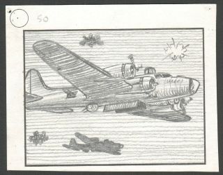 Heavy Metal B17 Segment 1981 Production Storyboard Pencil Drawing