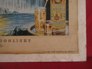 George Dickel Bourbon Whisky Mellow As Moonlight Cardboard Advertising Sign 1939 3