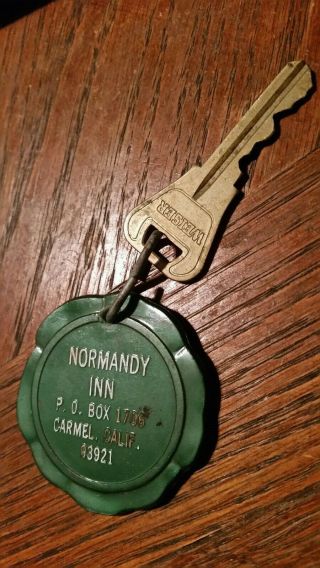 Hotel Motel Room Key (normandy Inn) Carmel Calif Mail Away Rare 60s 70s