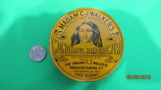 Vintage Medicine Tin,  Madam C.  J.  Walker 