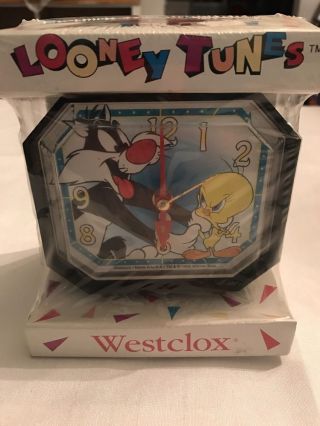 Looney Tunes Vintage Westclox Alarm Clock In Package Tweety And Sylvester