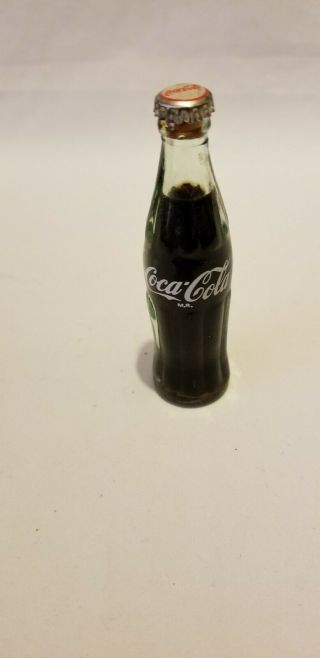 Coca Cola Miniature Bottle (3 ") Contains Real Coca - Cola,  Set Of 7