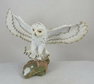 Maruri Usa 1988 Eyes Of The Night Snowy Owl Fine Porcelain Studio Design O - 8805