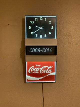 Vintage Everbright Model Co35 Speller/clock Coke Cola Clock