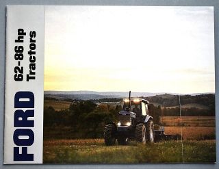 1986 Ford 62 To 86 Horsepower Farm Tractors Brochure 24 Pages 86f62