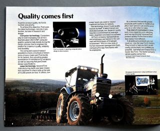 1986 FORD 62 to 86 HORSEPOWER FARM TRACTORS BROCHURE 24 PAGES 86F62 4