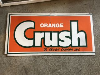 Newfoundland Vintage Orange Crush Soda Pop Sign 24” X 48” Crush Canada Inc
