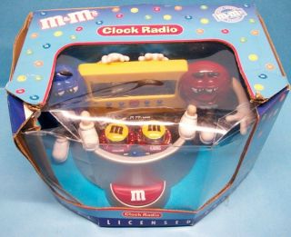 Official M&m Am Fm Alarm Clock Radio Blue Red Candy