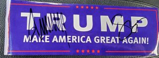 Autographed Donald Trump & Mike Pence Hand Signed Trump Campaign Sticker Maga
