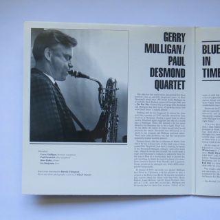 Gerry Mulligan Paul Desmond Quartet Blues In Time MFSL LP 200 Gram Vinyl Album 2