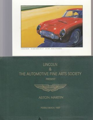 Pebble Beach 1997 Set Of 12 Aston Martin 5 X 7 Prints