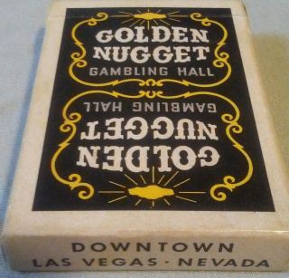 Vintage BLACK Golden Nugget Gambling Hall playing cards WITH JOKERS 2