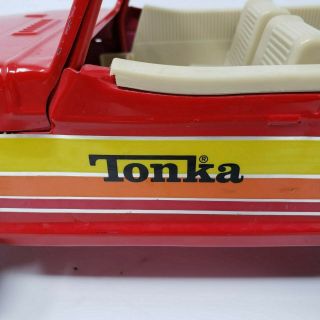 Tonka Jeepster Pressed Steel Jeep with Boat and Trailer (Red) Vintage XR - 101 6