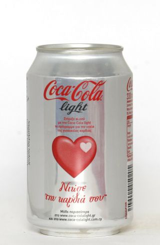 2015 Coca Cola Light Can From Greece,  Follow Your Heart