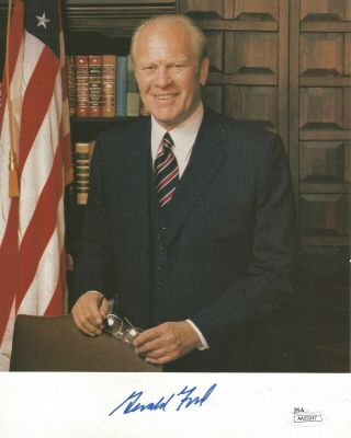 8 " X 10 " Autographed Photo President Gerald Ford Coa/jsa
