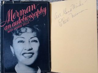Ethel Merman Signed Autobio Broadway & Movie Star Monroe Gypsy Berlin Hc/dj