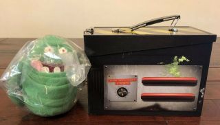 Ghostbusters Ghost Trap Tin Lunch Trap Box & Slimer Plush Doll Collectible