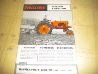 Minneapolis Moline 4star Tractor Brochure