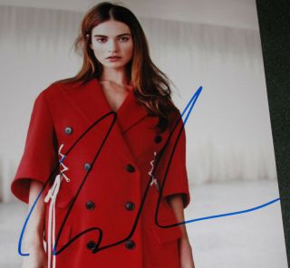 LILY JAMES signed Autographed 8X10 PHOTO C - PROOF - Hot SEXY Yesterday 3