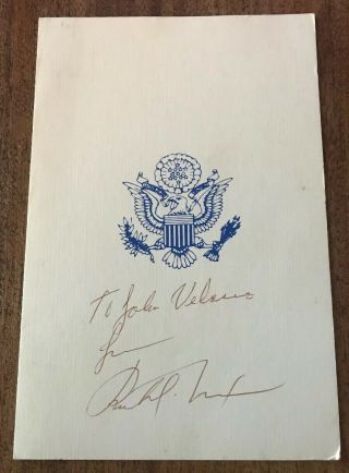 Richard Nixon Signature On A Evening With The 37th President Program Rare