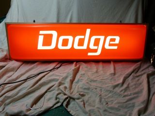 Large Dodge Cars & Trucks Lighted Dealership Sign Dodge Challenger Dart Sign