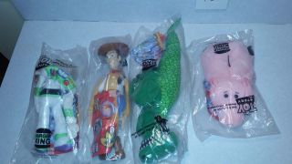 Set Of 4 Vintage 1996 Burger King Disney’s Toy Story Pals In Bag