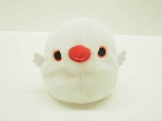 San - Ei 092182 Tori - Dango Plush Doll White Java Sparrow