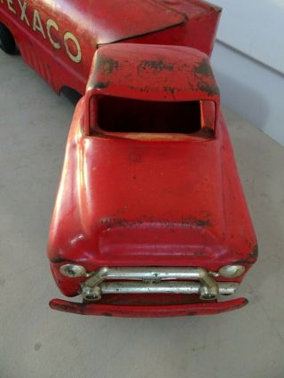 VINTAGE 1950 ' s BUDDY L Pressed Steel TEXACO Fuel Truck Old Gas Transport Toy 550 4