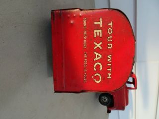 VINTAGE 1950 ' s BUDDY L Pressed Steel TEXACO Fuel Truck Old Gas Transport Toy 550 6