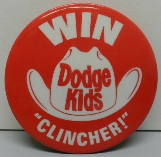 Kids Pin Pinback Button Scat Pack Dodge Boys Demon Challenger Mopar Dealer Promo