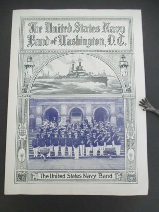Vintage Circa 1930 United States Navy Band Concert Advertisement,  Kingston,  Ny