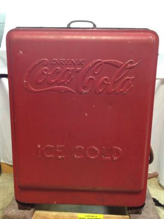 1930s Coca Cola Cooler Ice Chest With Bottle Rack And Opener 3